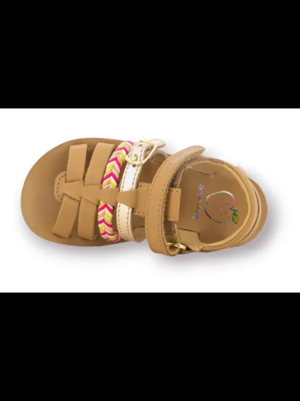 Enfants Shoo pom Sandales & Nu-Pieds^-Sandales Fille Goa Spart Nat Laminato