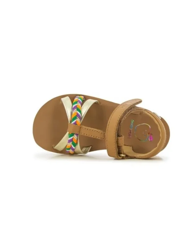Enfants Shoo pom Sandales & Nu-Pieds^-Sandales Fille Goa Salome Laminato Camel