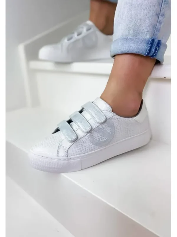 Femme No Name Baskets^Sneakers Arcade Straps Side White-