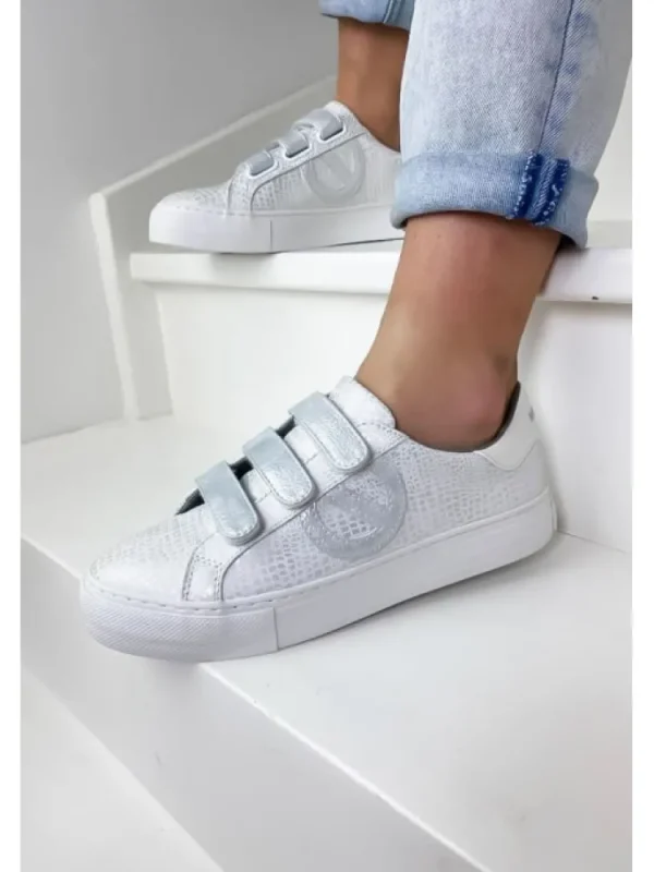 Femme No Name Baskets^Sneakers Arcade Straps Side White-