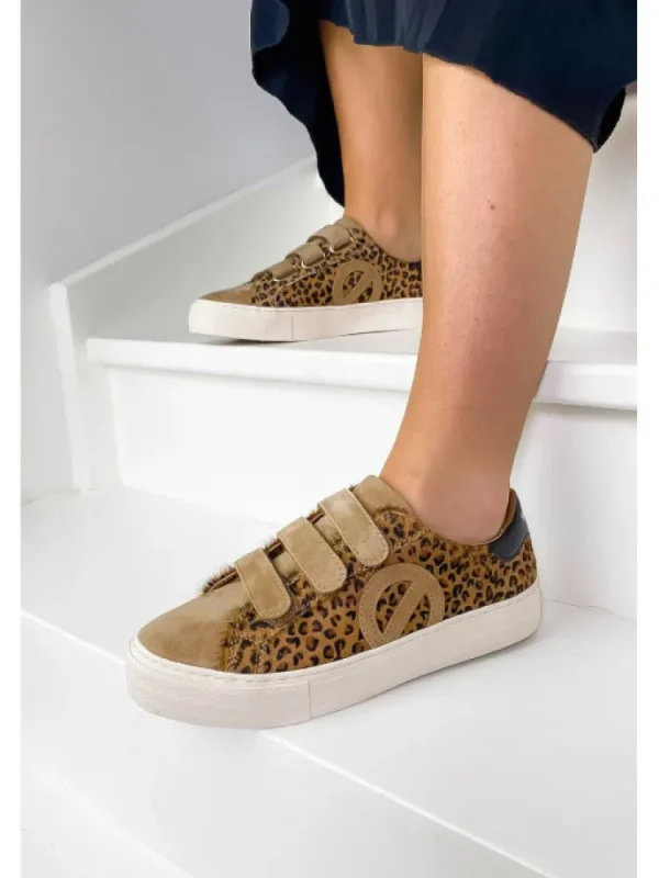 Femme No Name Baskets^Sneakers Arcade Straps Side Leopard-
