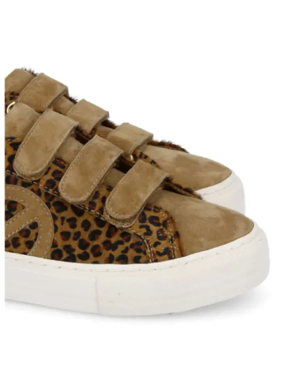 Femme No Name Baskets^Sneakers Arcade Straps Side Leopard-