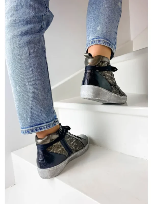 Femme Reqins Baskets^Sneakers Brittany Mix Sequins Bronze-
