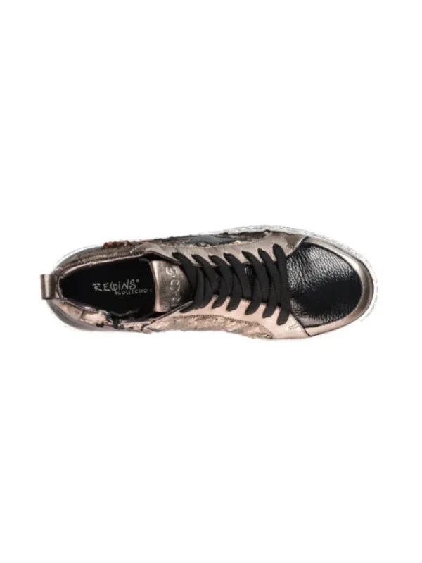 Femme Reqins Baskets^Sneakers Brittany Mix Sequins Bronze-