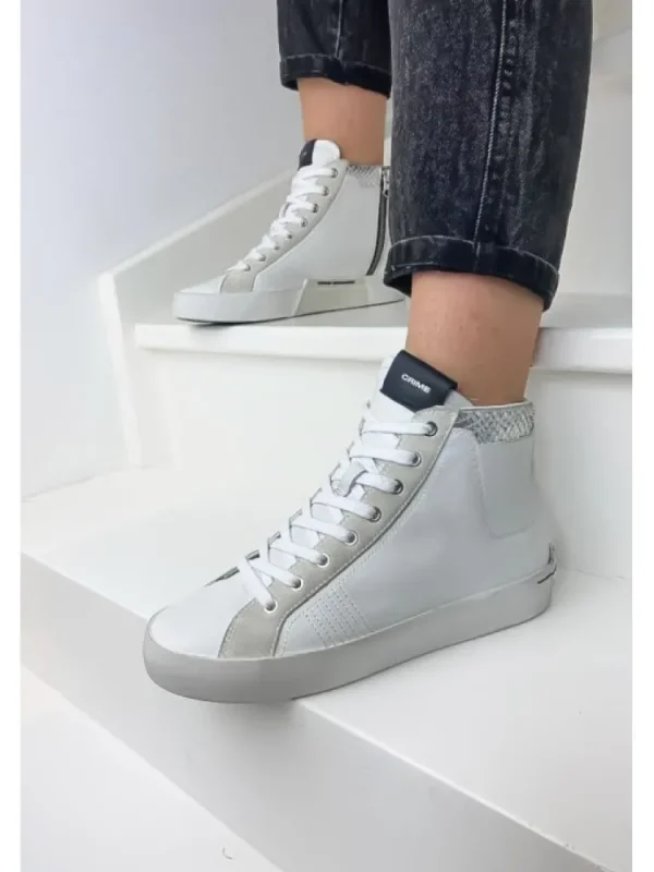 Femme Crime London Baskets^Sneakers High Top Heritage White-