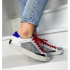 Femme Crime London Baskets^Sneakers Low Top Distressed Argent-