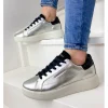 Femme Crime London Baskets^Sneakers Low Top Level Up Platinium-