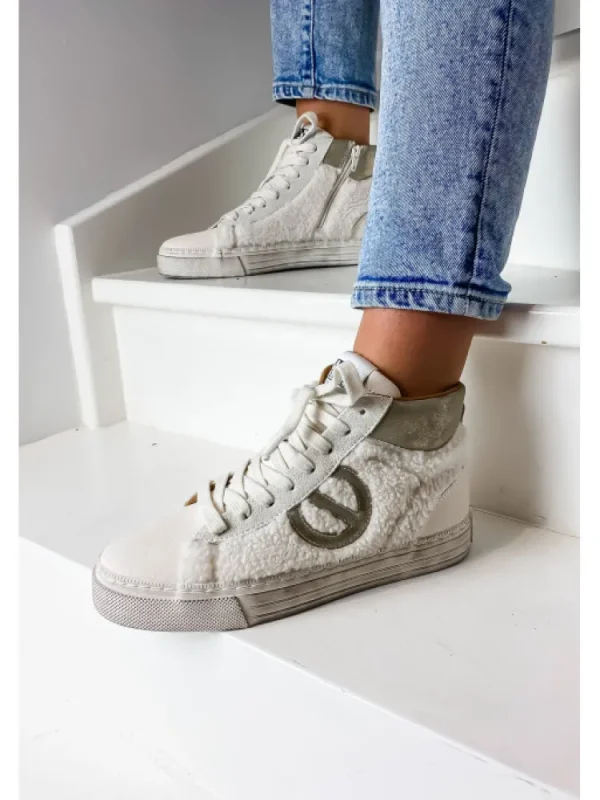 Femme No Name Baskets^Sneakers Strike Mid Cut Cocoon/Nappa-