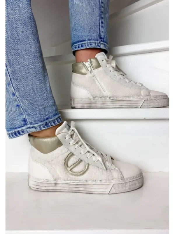 Femme No Name Baskets^Sneakers Strike Mid Cut Cocoon/Nappa-