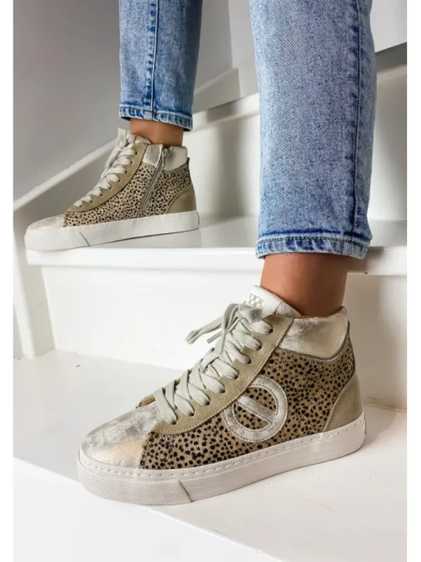 Femme No Name Baskets^Sneakers Strike Mid Cut Pony/Lynx-