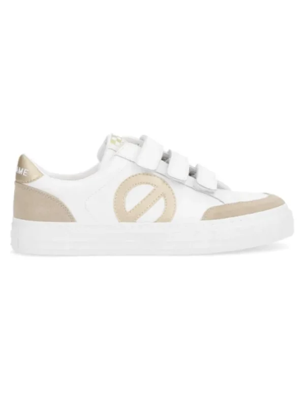 Femme No Name Baskets^Sneakers Strike Straps White/Gold-