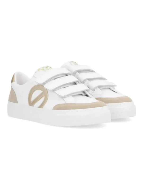 Femme No Name Baskets^Sneakers Strike Straps White/Gold-