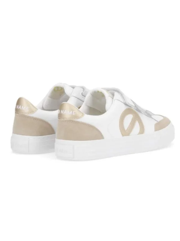 Femme No Name Baskets^Sneakers Strike Straps White/Gold-