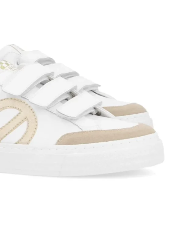 Femme No Name Baskets^Sneakers Strike Straps White/Gold-