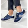 Femme Crime London Baskets^Sneakers Stripe Runner Blue-