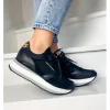 Femme Crime London Baskets^Sneakers Stripe Runner Black-