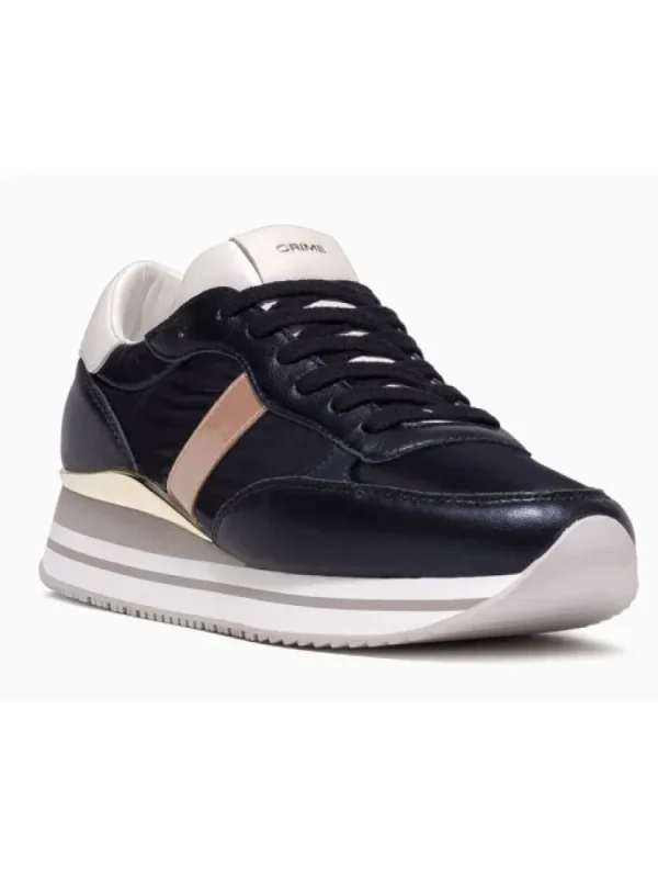 Femme Crime London Baskets^Sneakers Stripe Runner Blue-