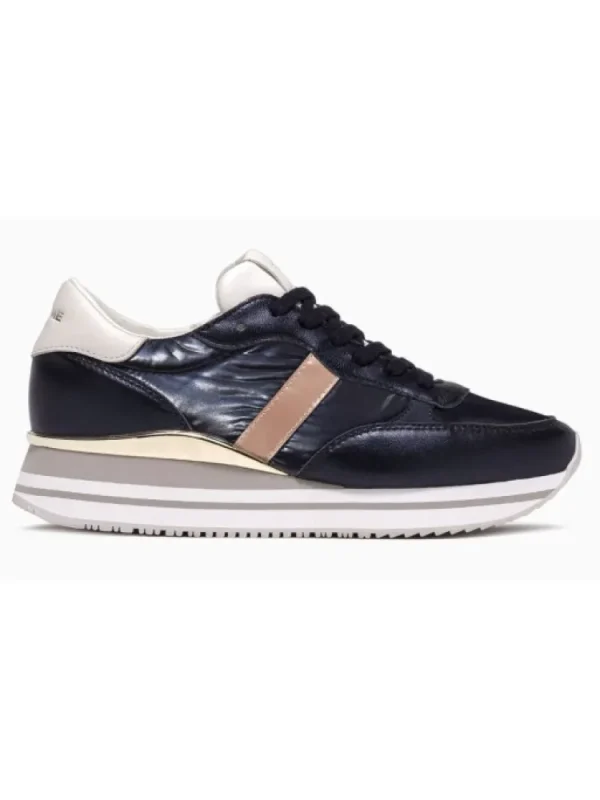 Femme Crime London Baskets^Sneakers Stripe Runner Blue-