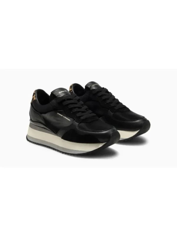 Femme Crime London Baskets^Sneakers Stripe Runner Black-
