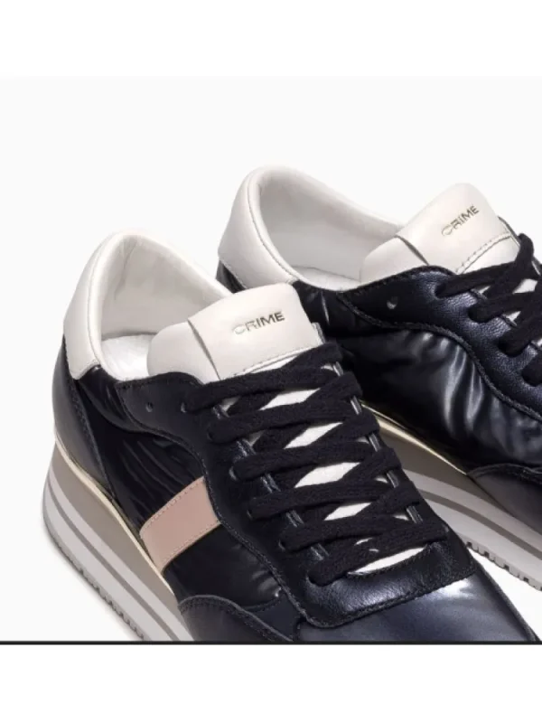 Femme Crime London Baskets^Sneakers Stripe Runner Blue-