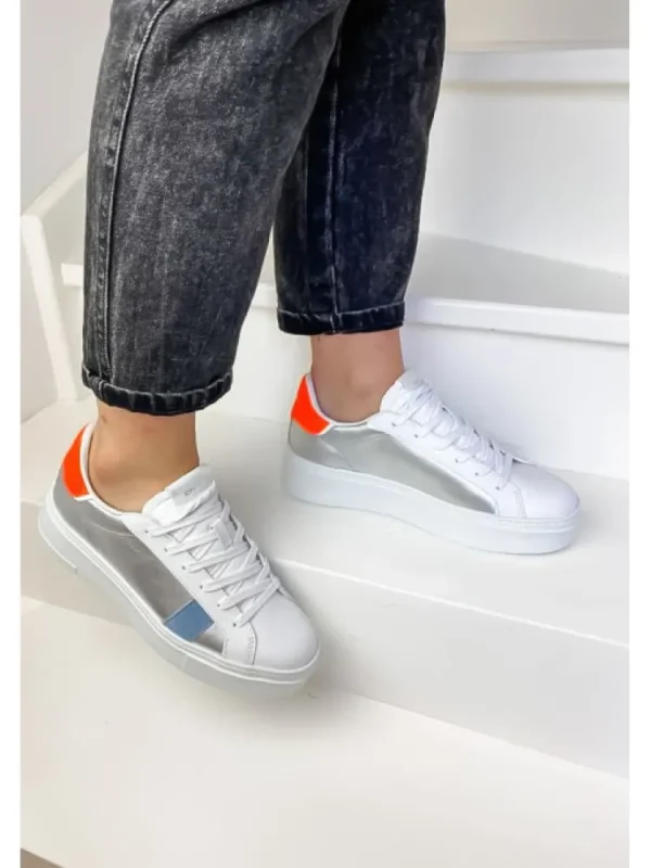 Femme Crime London Baskets^Sneakers Weightless Low Top Silver-
