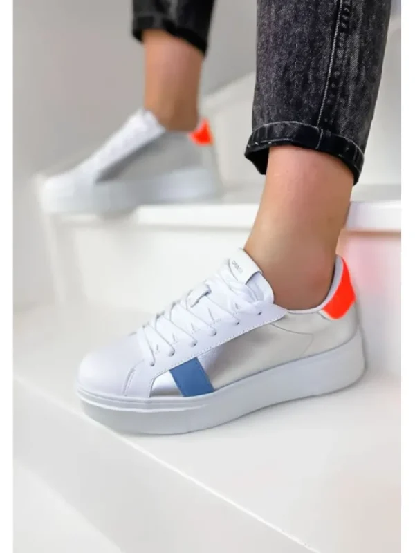 Femme Crime London Baskets^Sneakers Weightless Low Top Silver-