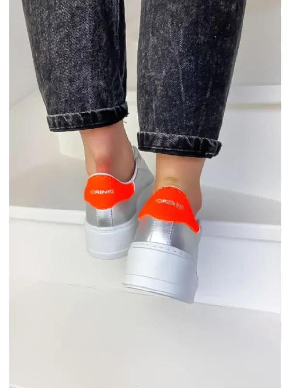 Femme Crime London Baskets^Sneakers Weightless Low Top Silver-
