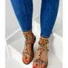 Femme Jeunes Sandales & Nu-Pieds^Spartiates Cuir Foulard Lanzarote- & Jolies