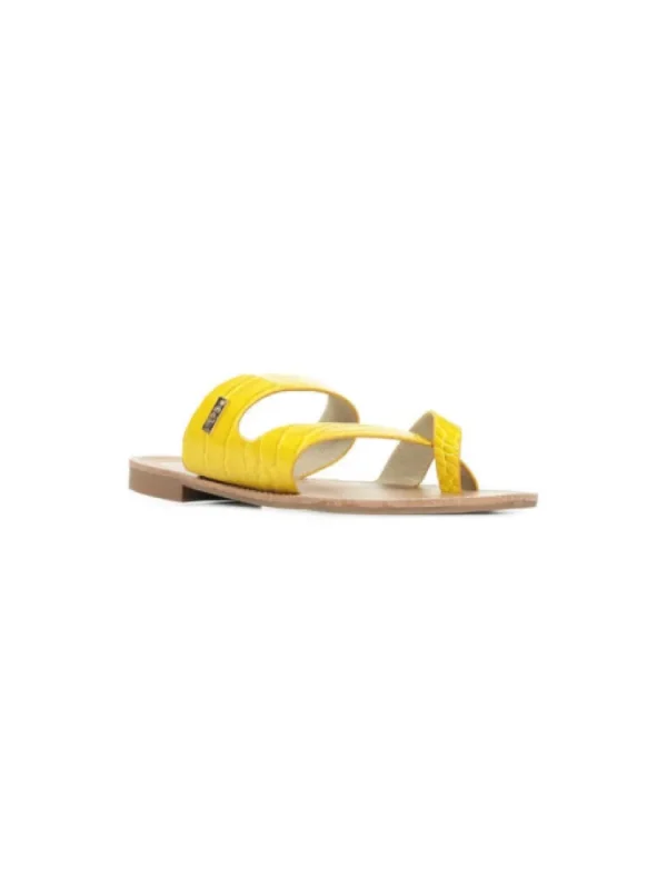 Femme Les Petites Bombes - LPB Sandales & Nu-Pieds^Tongs Asha Jaune Croco-Les Petites Bombes