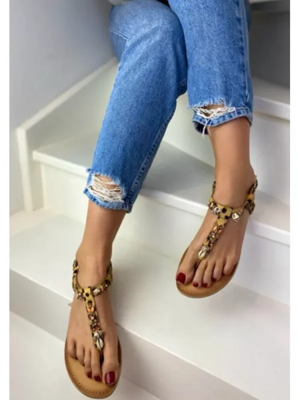 Femme Les Petites Bombes - LPB Sandales & Nu-Pieds^Tongs Cuir Leopard Badria- Les Petites Bombes