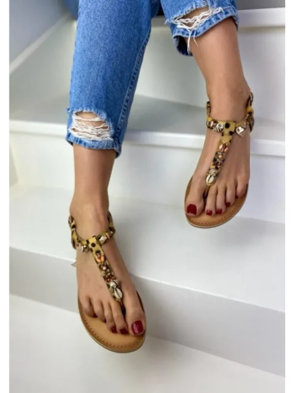 Femme Les Petites Bombes - LPB Sandales & Nu-Pieds^Tongs Cuir Leopard Badria- Les Petites Bombes