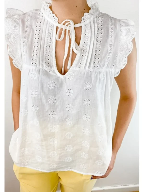 Femme * Tops & T-Shirts & Body^Top En Broderie Anglaise Mumbai